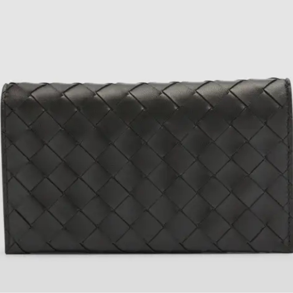 Bottega Veneta Black Crossbody Bag - wallet on strap